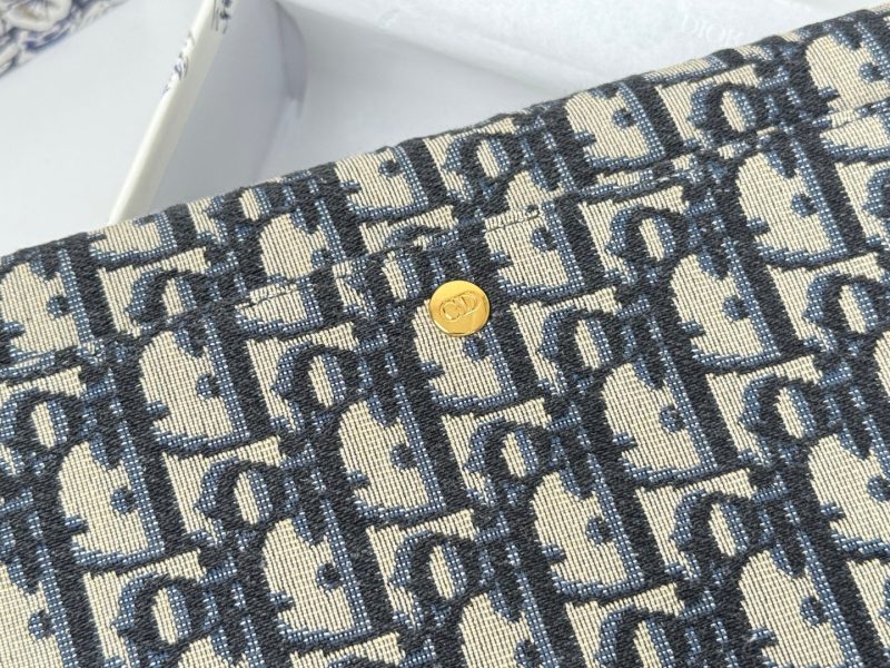 CD 30 Montaigne Avenue Pouch with Flap 30cm Blue Jacquard