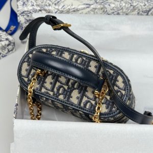 CD 30 Montaigne Mini Vanity Case 16.5cm Blue Jacquard