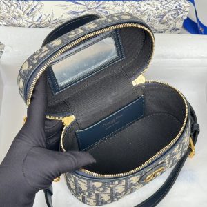 CD 30 Montaigne Mini Vanity Case 16.5cm Blue Jacquard