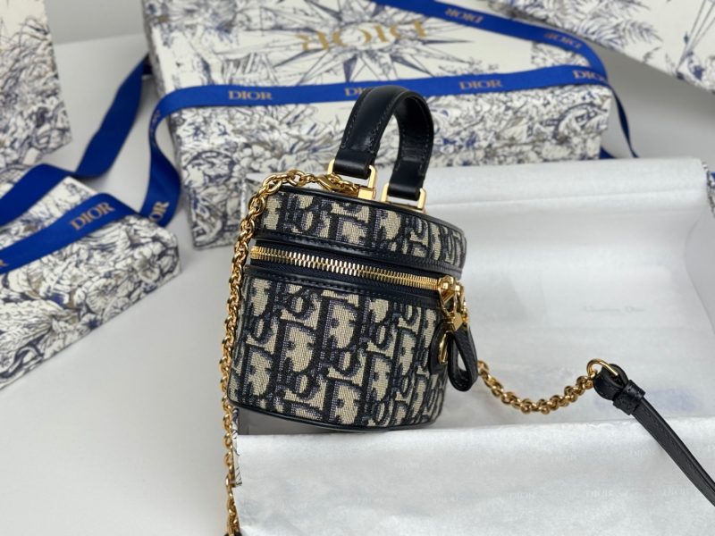 CD 30 Montaigne Mini Vanity Case 16.5cm Blue Jacquard