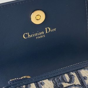 CD 30 Montaigne Glycine Wallet 11cm Blue Jacquard