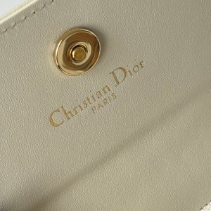 CD 30 Montaigne Glycine Wallet 11cm White Grey Jacquard