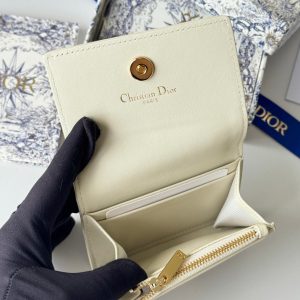 CD 30 Montaigne Glycine Wallet 11cm White Grey Jacquard