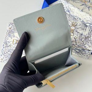CD 30 Montaigne Glycine Wallet 11cm Grayish Jacquard