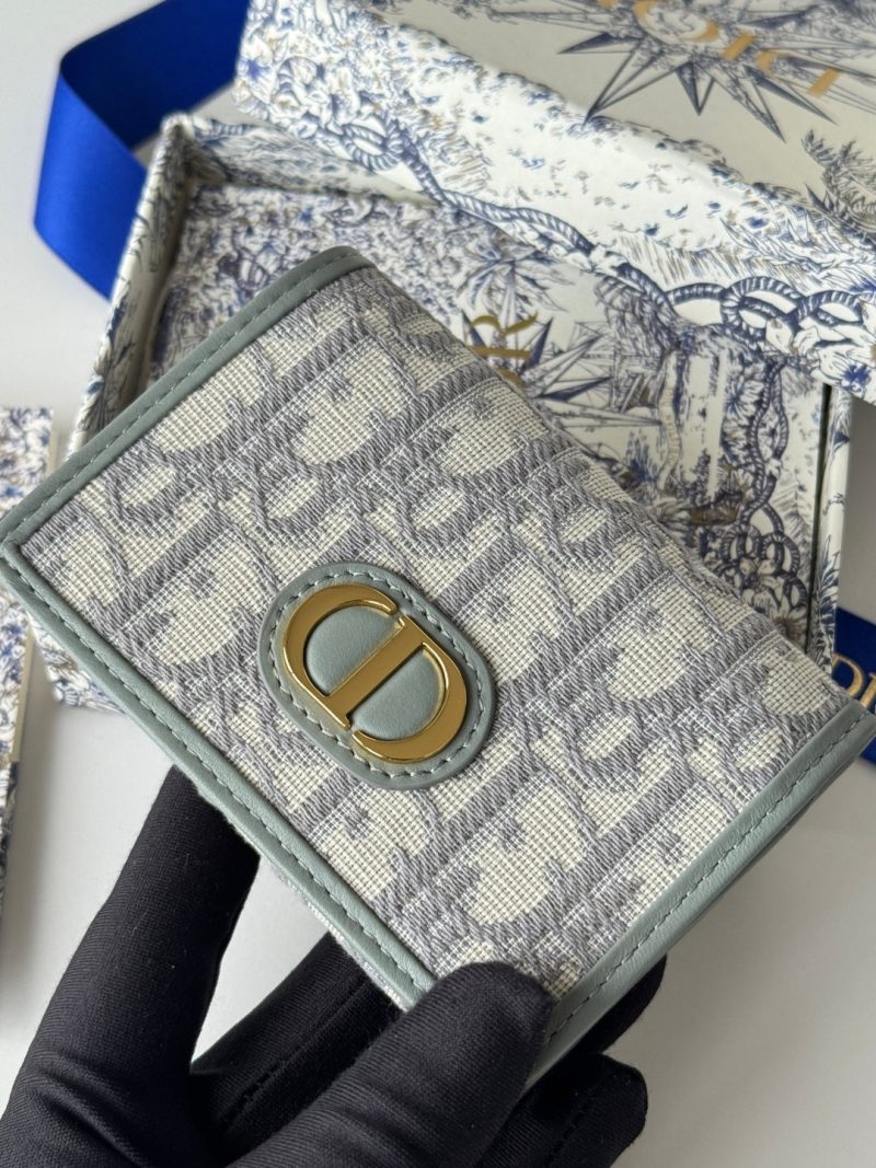 CD 30 Montaigne Glycine Wallet 11cm Grayish Jacquard