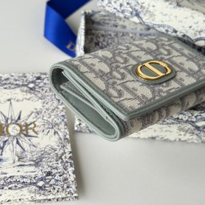 CD 30 Montaigne Glycine Wallet 11cm Grayish Jacquard