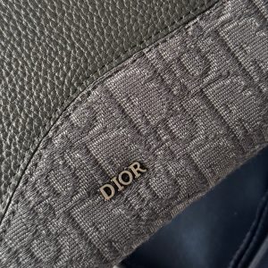 CD Saddle Long Zipped Wallet Black Grain Cowhide & Jacquard