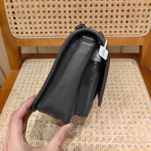 YSL Niki Baby Bag Dark Gray Calfskin 338892