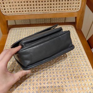 YSL Niki Baby Bag Dark Gray Calfskin 338892