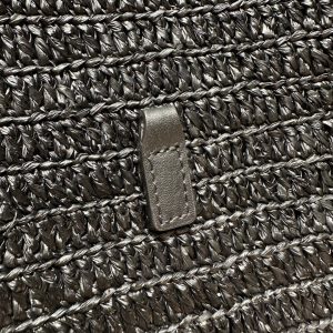 YSL Bag 22cm Black Gold Raffia Cowhide