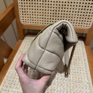 YSL Loulou Puffer Quilted Bag Beige Gold Lambskin 338806