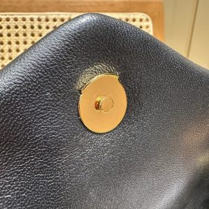 YSL Loulou Puffer Quilted Bag Black Gold Lambskin 338812