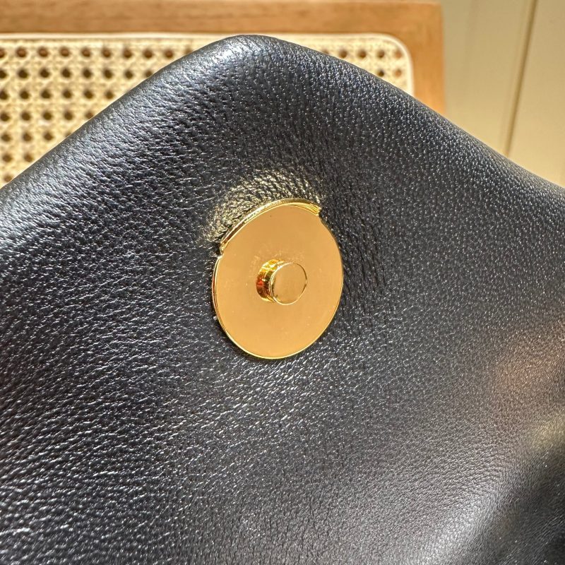 YSL Loulou Puffer Quilted Bag Black Gold Lambskin 338812