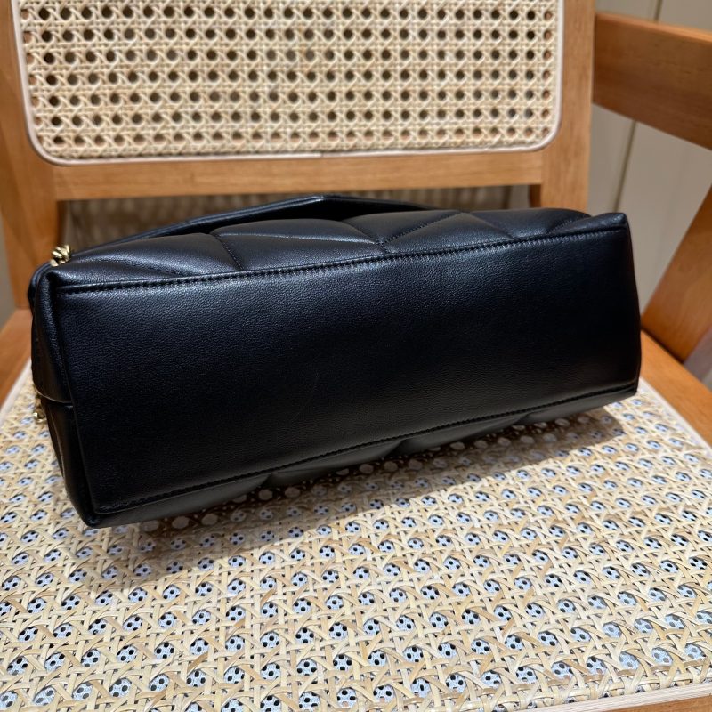 YSL Loulou Puffer Quilted Bag Black Gold Lambskin 338812