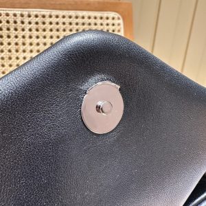 YSL Loulou Puffer Quilted Bag Black Silver Lambskin 338827