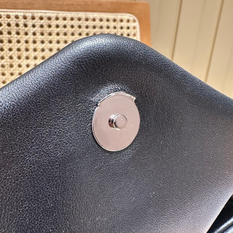 YSL Loulou Puffer Quilted Bag Black Silver Lambskin 338827