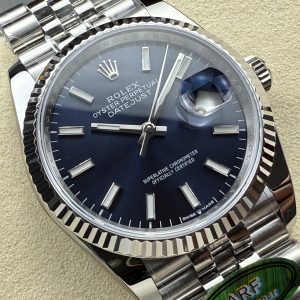 Rolex Day-Date 36mm Silver Navy Blue