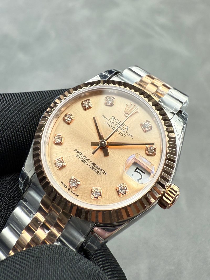 ROLEX Datejust 31mm Silver Pink Gold