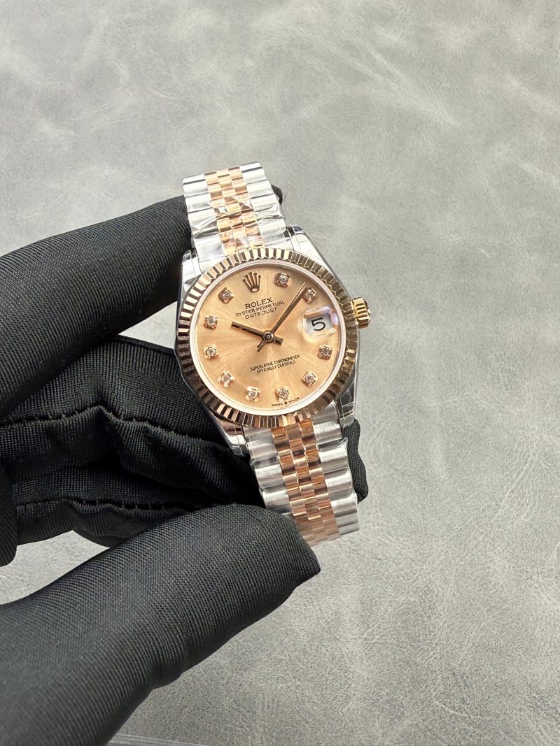 ROLEX Datejust 31mm Silver Pink Gold