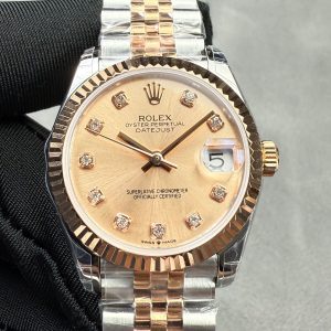 ROLEX Datejust 31mm Silver Pink Gold