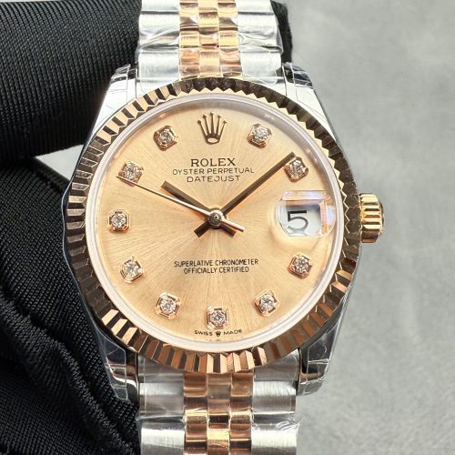 ROLEX Datejust 31mm Silver Pink Gold