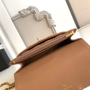 CC Handle Bag 19cm Double C Camel Lambskin Gold Hardware