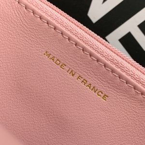 CC Handle Bag 19cm Double C Pink Lambskin Gold Hardware