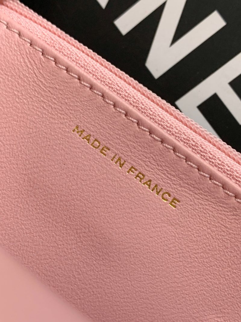 CC Handle Bag 19cm Double C Pink Lambskin Gold Hardware