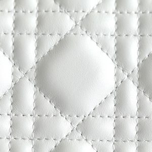 CD Lady Dior 20 Bag White Lambskin