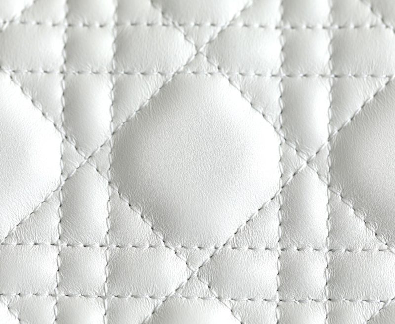 CD Lady Dior 20 Bag White Lambskin