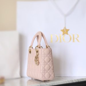 CD Lady Dior 20 Bag Pink Lambskin