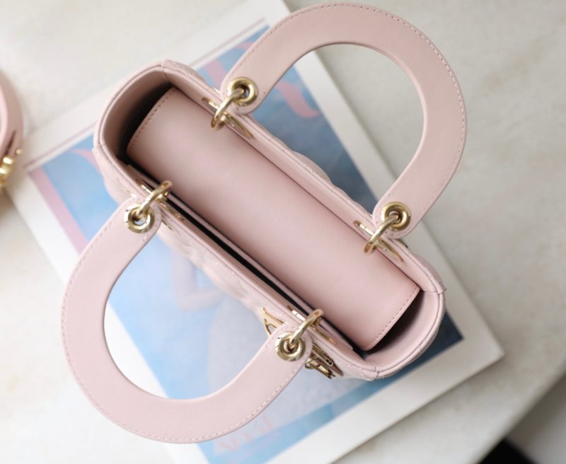 CD Lady Dior 20 Bag Pink Lambskin
