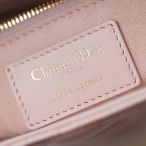 CD Lady Dior 20 Bag Pink Lambskin