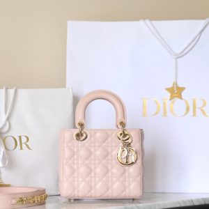 CD Lady Dior 20 Bag Pink Lambskin