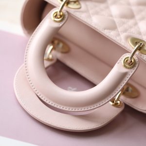 CD Lady Dior 20 Bag Pink Lambskin
