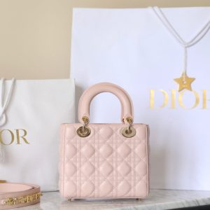 CD Lady Dior 20 Bag Pink Lambskin