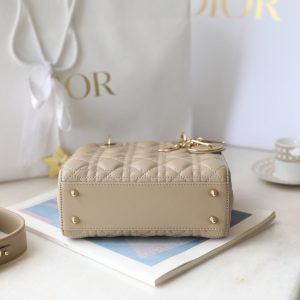 CD Lady Dior 20 Bag Khaki Lambskin