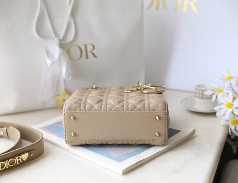 CD Lady Dior 20 Bag Khaki Lambskin