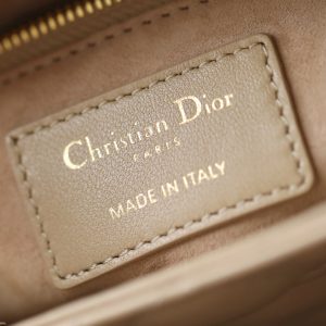 CD Lady Dior 20 Bag Khaki Lambskin