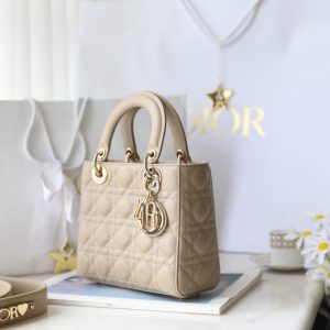 CD Lady Dior 20 Bag Khaki Lambskin