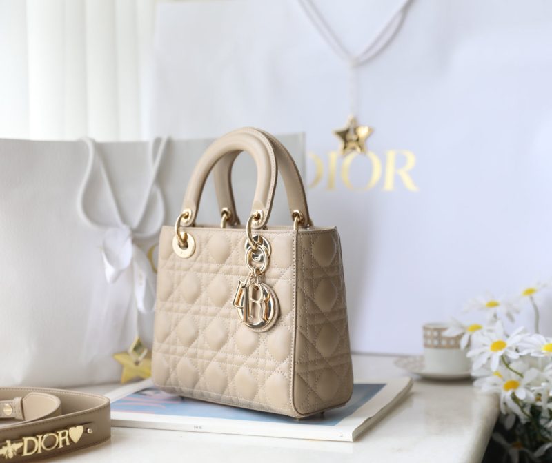 CD Lady Dior 20 Bag Khaki Lambskin