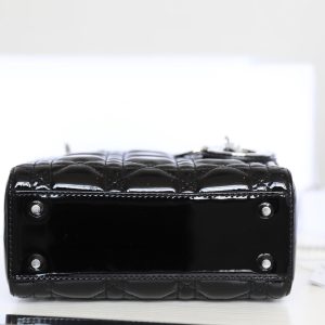 CD Lady Dior Mini Bag With Silver Hardware Calfskin