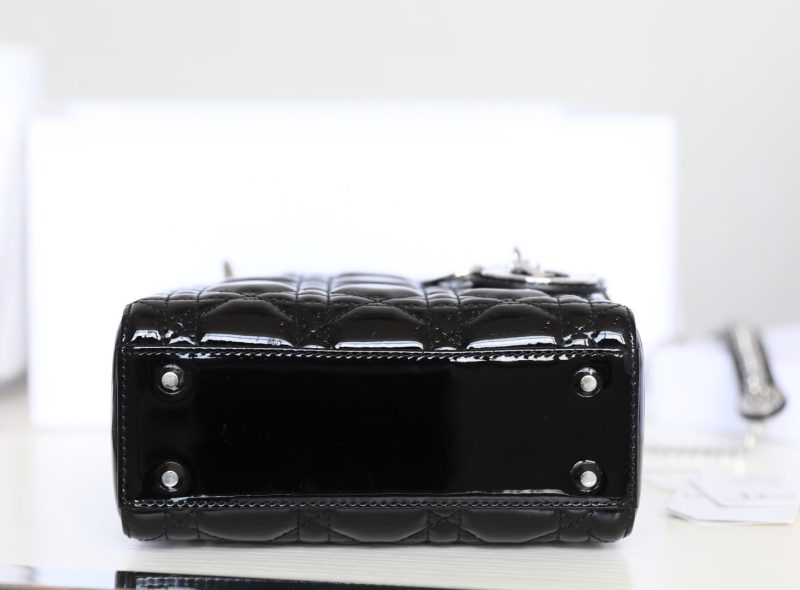 CD Lady Dior Mini Bag With Silver Hardware Calfskin