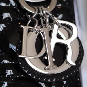 CD Lady Dior Mini Bag With Silver Hardware Calfskin