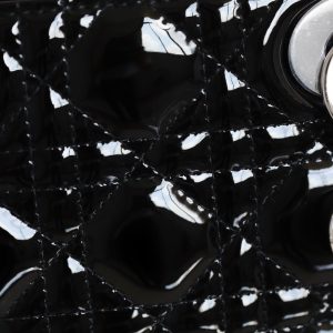 CD Lady Dior Mini Bag With Silver Hardware Calfskin