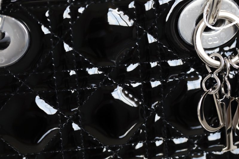 CD Lady Dior Mini Bag With Silver Hardware Calfskin