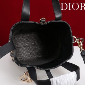 CD Toujours Vertical Small Bag 19Diamond Black Beige Leather