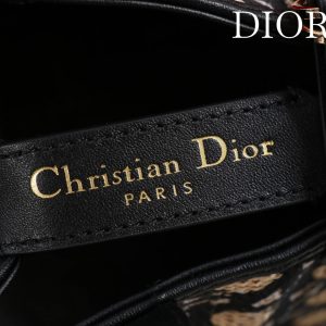 CD Toujours Vertical Small Bag 19Diamond Black Beige Leather