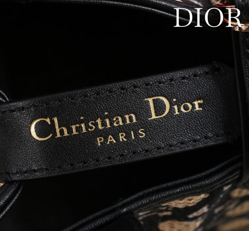 CD Toujours Vertical Small Bag 19Diamond Black Beige Leather