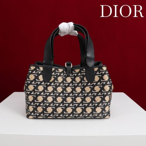 CD Toujours Small Bag 23 Diamond Black Beige Leather 280283